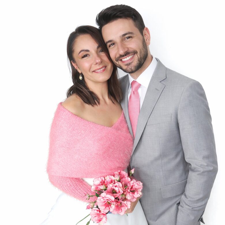 Sārti rozā līgavas džemperis, plecu šalle ar piedurknēm, kods VP11